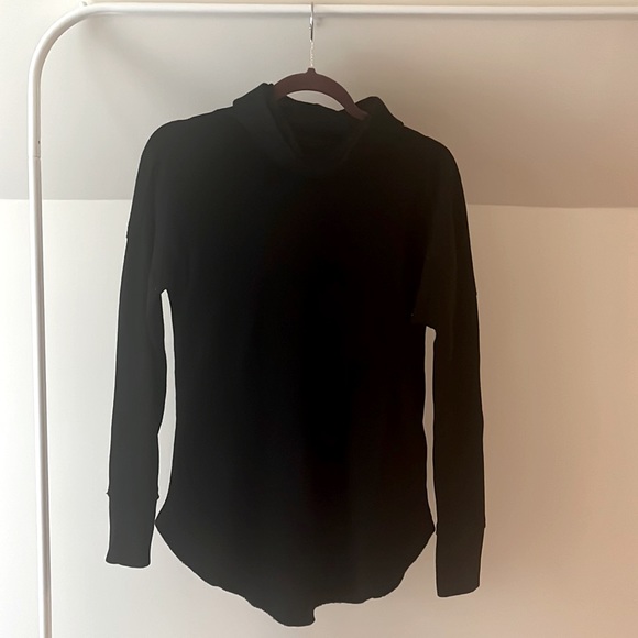 Anthropologie Maeve Black Cowl Neck Thermal Longsleeve - Picture 1 of 5